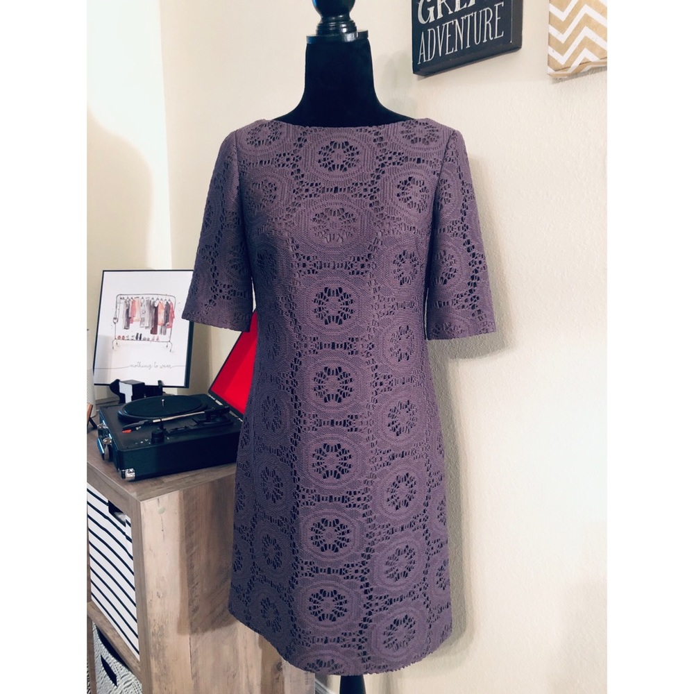Adrianna Papell Eyelet A-Line Dress sz 4